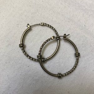 Silver decorative hoops